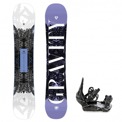 Gravity snowboards Snowboard komplet Gravity Trinity 23/24 + vázání S230 black Velikost: 154 cm, Velikost vázání: M/L