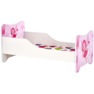 Halmar Dětská postel HAPPY FAIRY bílá/růžová