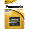 Panasonic Alkaline Power AAA tužková alkalické baterie, 4 ks