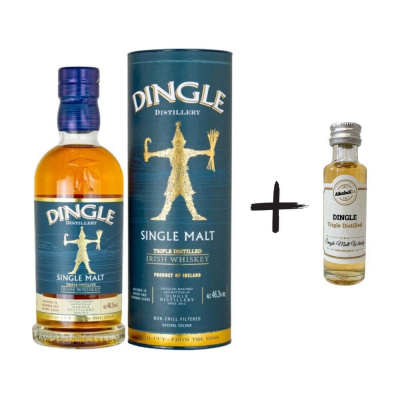 Dingle Single Malt Triple Distiled 0,7l 46,3% + miniatura (tuba)
