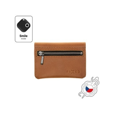 FIXED Smile Tripple kožená peněženka se smart trackerem FIXED Smile PRO hnědá FIXSM-TR2-BRW