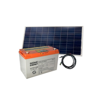 Solární set baterie GOOWEI ENERGY OTD100 (100Ah, 12V) a solární panel Victron Energy 115Wp,12V (04291011)