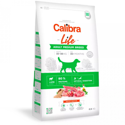 CALIBRA Life Adult Medium Breed Lamb pro psy středních plemen 1 ks, Hmotnost balení: 12 kg