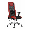 Antares SANDER, kancelářská židle, síťovina černá / látka černá / ekokůže červená