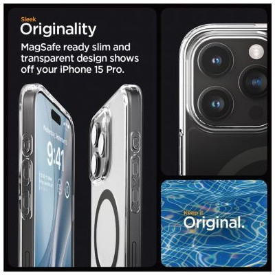 Spigen Ultra Hybrid MagSafe, graphite - iPhone 15 Pro (ACS06716)