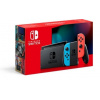 Nintendo Switch console with neon red&blue Joy-Con