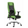 Antares SANDER, kancelářská židle, síťovina černá / látka černá / ekokůže zelená