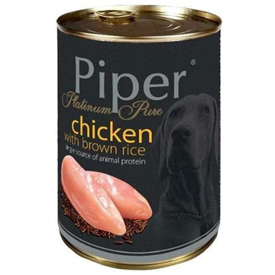 Piper Platinum Pure kuře a hnědá rýže 400g