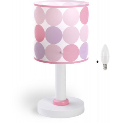 Dalber 62001S COLORS - Dětská stolní lampička pro holčičky + Dárek LED žárovka (Stolní lampička v růžové barvě)