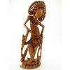 Dřevěná socha ženy z Bali 57 cm (Krásná soška ženy s vějířem)