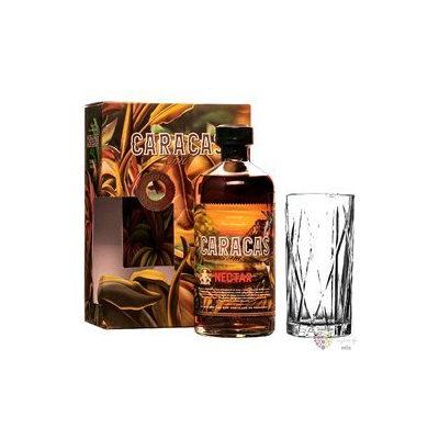 Caracas Club „ Nectar ” glass set flavored Venezuela rum 40% vol. 0.70 l