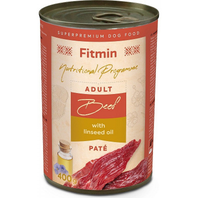 Fitmin Program hovězí s lněným olejem 6ks 400 g (Výhodné balení 6ks)