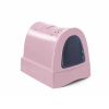 Argi Krytý kočičí záchod s výsuvnou zásuvkou pro stelivo - růžový - 40x56x42,5 cm
