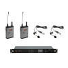 PSSO Set WISE TWO+2x BP+2x klopový mikr., 2-kanálový bezdrátový mikrofonní set 638-668 MHz