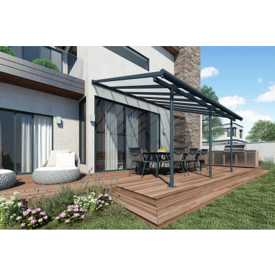 Hliníková (montovaná) pergola Palram - Sierra 5400 šedá 3 x 5,46, kód: 703122