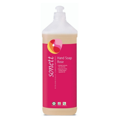 Sonett | Tekuté mýdlo - Růže - 300 ml, 1 l Obsah: 1 l pro mytí tváře, rukou a celého těla