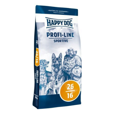 HAPPY DOG PROFI-LINE 26/16 Sportive 2x20kg+DOPRAVA ZDARMA+1x masíčka Perrito 50g! (+ SLEVA PO REGISTRACI/PŘIHLÁŠENÍ! ;))