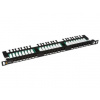 Solarix 19\" Patch panel 24xRJ45 CAT5E UTP s vyvaz.lištou černý 0,5U, SX24HD-5E-UTP-BK