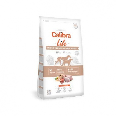 Calibra Dog Life Senior Medium&Large Chicken 12kg Calibra + akce: velké + malé balení (Platnost do 30.6.2024)