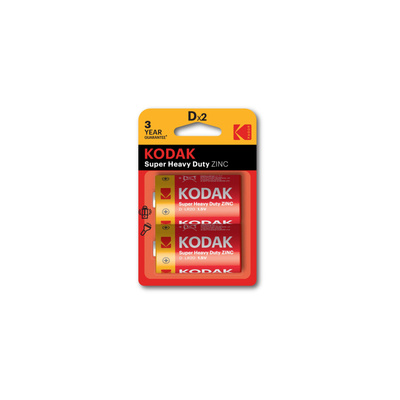 Kodak baterie Heavy Duty zinko-chloridová, D, 2 ks, blistr