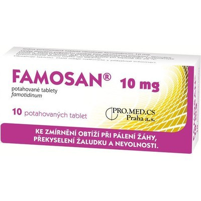 Famosan 10 mg—10 potahovaných tablet