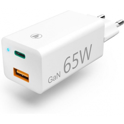 Hama síťová USB nabíječka GaN, USB-C + USB-A, Power Delivery 65 W (210592)