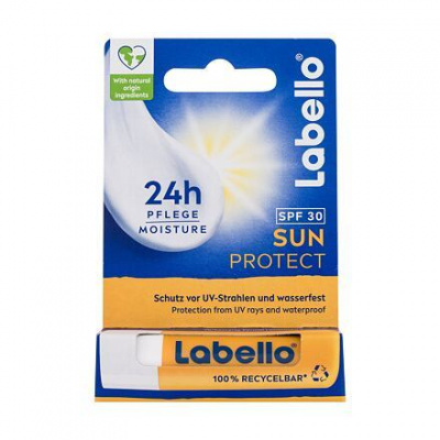 Labello Sun Protect 24h Moisture Lip Balm SPF30 voděodolný balzám pro hydrataci a ochranu rtů před sluncem 4.8 g