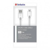 Verbatim USB kabel (2.0) USB A samec - microUSB samec 1m stříbrný reversible 48862 box