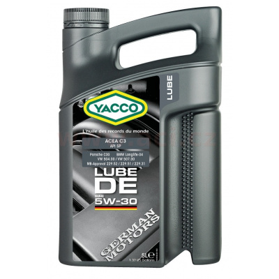 Motorový olej YACCO LUBE DE 5W30 5L MY 30555