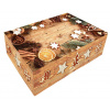 Alvarak vánoční krabice na cukroví bez okénka Hnědá vzor dřevo s perníčky 23 x 15 x 5 cm /D_CBOX-110
