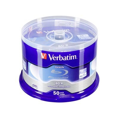 Verbatim BD-R, Single Layer 25GB, Blue Surface, Single Layer, spindle, 43838, 6x