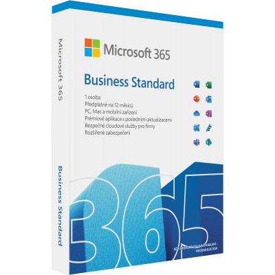 Kancelářský software Microsoft 365 Business Standard CZ (BOX), nová licence (KLQ-00643)