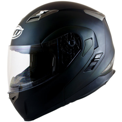 Vyklápěcí přilba Flux Solid MT černá (Helma na motocykl)
