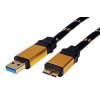 Roline Gold USB 3.0 SuperSpeed kabel USB3.0 A(M) - microUSB3.0 B(M), 0,8m - 11.02.8878