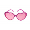PartyDeco Párty brýle srdce růžové