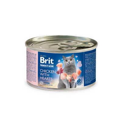 6ks Brit Premium Cat by Nature konzerva Chicken&Hearts 200g