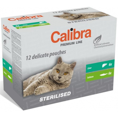 Calibra Cat kapsičky Premium Sterilised multipack 12 x 100 g
