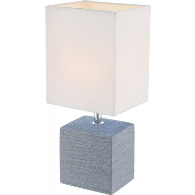 Globo 21676 stolní lampa Geri 1x40W | E14 - bílá, šedá