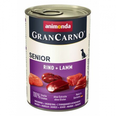 12ks Konzerva ANIMONDA Gran Carno Senior hovězí + jehně 400g