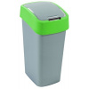 Curver odpadkový koš Flipbin 02172-P80 50l, stříbrný/zelený