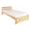 Drewmax LK145 80x200 cm - Dřevěná postel masiv jednolůžko (Kvalitní borovicová postel z masivu)