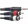 Stagg SYC3/MPS2CM E, kabel mini stereo JACK/2x RCA, 3m