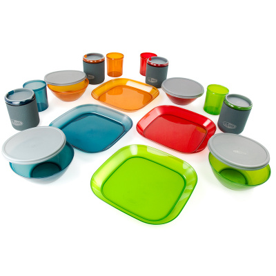 GSI Outdoors GSI Infinity 4 Person Deluxe Tableset, Multicolor