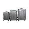 Sada 3 skořepinových kufrů v šedé barvě
