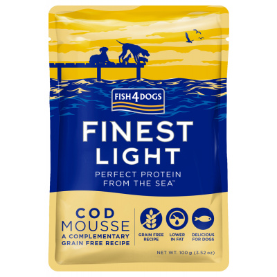 Fish4Dogs Finest Light, Lahodná kapsička pro psy 99 % treska 100 g