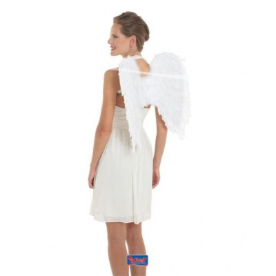 Bílá andělská křídla, rozpětí křídel 50x50 cm FOLAT