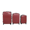 Sada 3 skořepinových kufrů v červené barvě