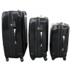 Sada 3 skořepinových kufrů v černé barvě