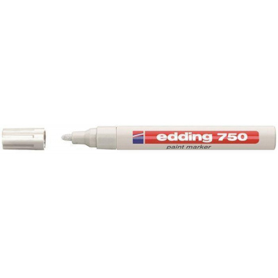 Permanentní lakový popisovač EDDING 750, 2-4mm - bílý