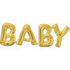 Amscan BABY foliový balónek zlatý 66cm x 22cm